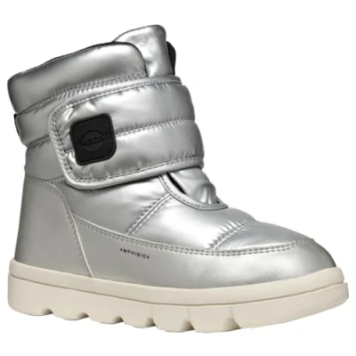 Abbildung von Geox J WILLABOOM Girl B A Snow Boot, Silver, 24 EU