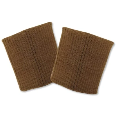 Abbildung von USIT, 2 Stück Ärmelbündchen für Schneiderbedarf aus Wolle, 8x9 cm, Ideal zum Reparieren von Jacken und Mänteln, Dunkler Walnuss