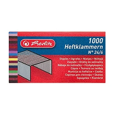 Abbildung von Herlitz 8760514 Heftklammern Nummer 24/6 verzinkt, 1000 Stück, metall