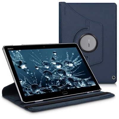 Abbildung von kwmobile Schutzhülle kompatibel mit Huawei MediaPad M3 Lite 10 Hülle 360 Tablet Cover Case Dunkelblau