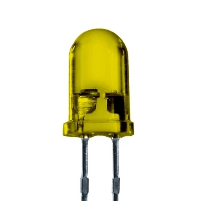 Abbildung von Lumetheus LED 5mm Farbe gelb 3000 mcd 50 Stück Leuchtdiode extra hell 2V gelbe Diode 2 Pin LEDs Gehäuse diffus farbig