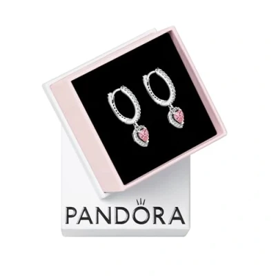 Abbildung von Pandora Timeless Damen Creolen Rosa/Silber 291445C01