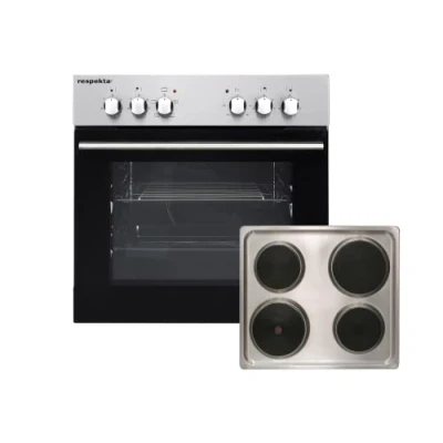 Abbildung von Backofen Herdset Einbau Set Kochfeld Edelstahl 3 Stufen 55 L Respekta EB6000IXN
