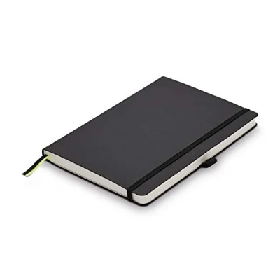 Abbildung von Lamy paper Softcover A5 Notizbuch 810 Format DIN (145 x 210 mm) in schwarz mit Lineatur, 192 Seiten und elastischem Verschlussband