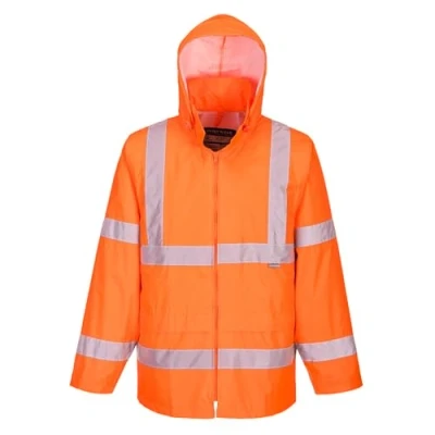 Abbildung von Portwest Warnschutz Regenjacke, Größe: 4XL, Farbe: Orange, H440ORR4XL