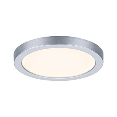 Abbildung von Paulmann 93033 LED Panel Einbauleuchte Areo VariFit IP44 Warmweiß 118mm rund incl. 1x6,5 Watt Chrom matt Deckenlampe Kunststoff 3000 K