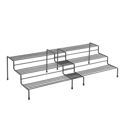 Abbildung von Metaltex 2 estantes para especias, extensibles, color negro, 28/55 x 23 13 cm