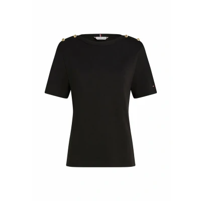 Abbildung von Tommy Hilfiger Stripe Tshirt basic, Damen, Größe: XS, Black