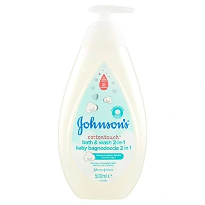 Abbildung von JOHNSON&#039;S Baby, 2 in 1 Duschbad, Cottontouch, für Kinder und Babys, mit echter Baumwolle, ohne Farbstoffe, Alkohol Seife, keine Tränen mehr, 500 ml