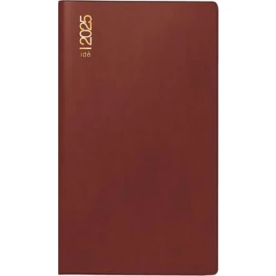 Abbildung von rido/idé Taschenkalender Modell TM 17/contacter (2025), 2 Seiten = 1 Woche, A6 quer, 128 Seiten, Kunststoff Einband, bordeaux