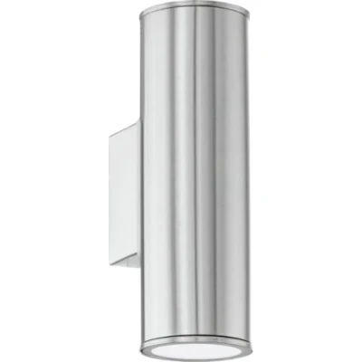 Abbildung von EGLO LED Außen Wandlampe Riga, 2 flammige Außenleuchte, Wandleuchte aus verzinktem Stahl in Silber, IP44