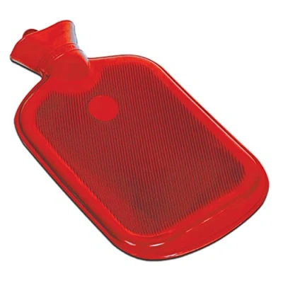 Abbildung von Gima Wärmflasche 100% Gummi, mit 2 lamellierten Seiten, zur Linderung von Schmerzen und Muskelkrämpfen, zum Aufwärmen bei Kälte oder Feuchtigkeit, Rot, 28601