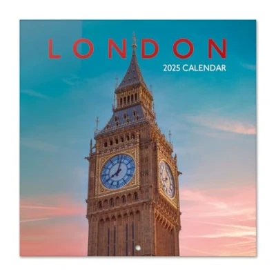 Abbildung von Kalender 2025 Wandkalender Grupo Erik London Familienplaner 30 x cm 12 Monate + Letzten 4 2023 auf einer Seite