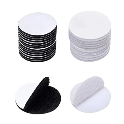 Abbildung von Klettpunkte Selbstklebend, 60 Stück Arlent Klebe Punkte Self Adhesive Klett Klebepunkte Geeignet Durchmesser für Papier Kunststoff Glas Leder Metall Kleidungsstücke (30Paar, 30mm)