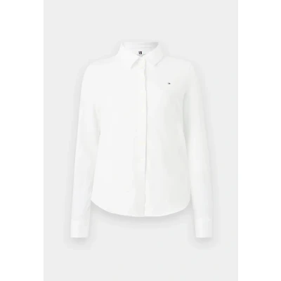 Abbildung von Tommy Hilfiger SLIM Button DOWN Hemdbluse, Damen, Größe: XS, Ecru