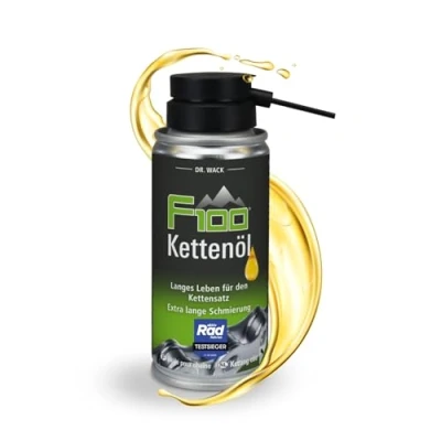 Abbildung von DR. WACK F100 Kettenöl für Fahrrad 100 ml Kettenschmiermittel weniger Verschleiß &amp; Reibung Kettenspray mit Langzeitwirkung Schmiermittel alle Fahrräder Hochwertige Fahrradpflege