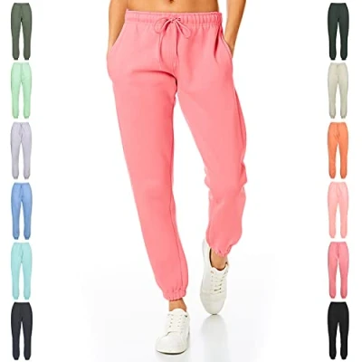 Abbildung von Light &amp; Shade Damen Soft Touch Loungewear Jogginghose Jogger, Rosa, M