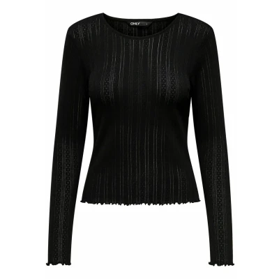 Abbildung von ONLY Carlotta Langarmshirt, Damen, Größe: XS, Black