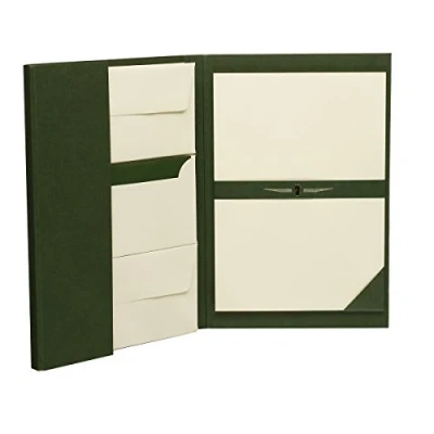 Abbildung von Rössler Papier 1024831008 Paper Royal Briefpapiermappe DIN A4/DL, 25/25, grün/chamois gerippt