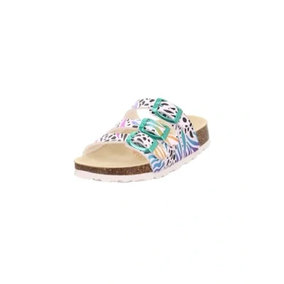 Abbildung von Superfit Fussbettpantoffel Pantoffeln, Weiß/Mehrfarbig 1070, 24 EU Weit