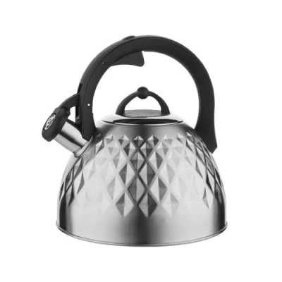 Abbildung von FLORINA Fenny Satin Wasserkessel Induktion 2 5 L Flötenkessel Alle Herdarten Cool Touch Griff Modernes Design Satinierter Edelstahl 5C0225 Inox Satiniert