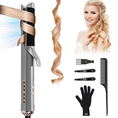 Abbildung von 2 In 1 Lockenstab Glätteisen Mit 40 Lonenluftauslass, Große Locken, PARWIN PRO BEAUTY Locken Und Glätten Für Alle Frisuren, Antiverbrühungs filztuch, Langanhaltende