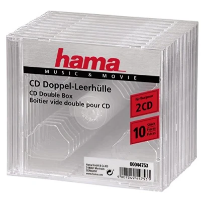 Abbildung von Hama CD Hülle »CD Doppel Leerhülle Standard, 10er Pack, Transparent Schutzhülle Cover«