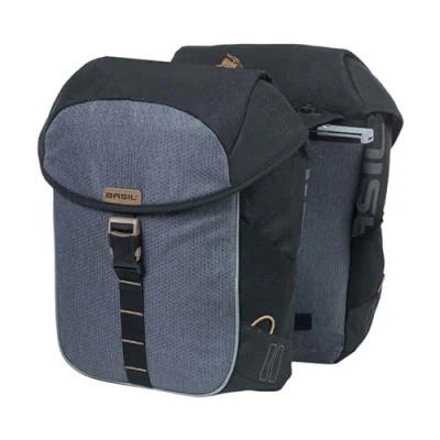 Abbildung von Basil Double Bicycle Bag Miles MIK Black Slate 34 Liter