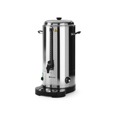 Abbildung von HENDI Heißgetränkespender 18 Liter mit Zapfhahn bis 110 C Höhe 60 cm doppelwandige Edelstahl Ausführung 2200 W, Gastro Glühweinkocher