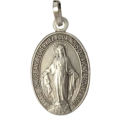 Abbildung von I G J 925 STERLING SILBER DIE WUNDERMEDAILLE DAS ORIGINAL MEDAILLEN DER SCHUTZPATRONEN