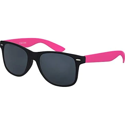 Abbildung von Balinco Sonnenbrille UV400 CAT 3 CE Rubber mit Federscharnier für Damen &amp; Herren (rosa/schwarz smoke)
