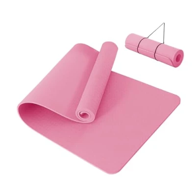 Abbildung von Good Nite Yogamatte, dick, 10 mm, TPE, Yogamatten für Damen und Herren, rutschfeste Gymnastikmatten Zuhause, Fitness, Workout Matte, Pilates, 183 x 61 1 cm, Rosa