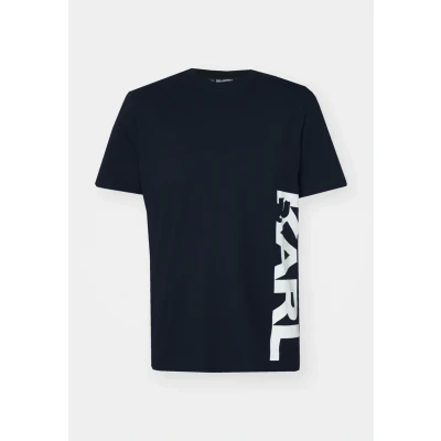 Abbildung von KARL Lagerfeld Vertical LOGO Nachtwäsche Shirt, Herren, Größe: Large, Black