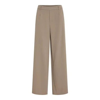 Abbildung von VILA Varone WIDE Stoffhose, Damen, Größe: 34, Fungi