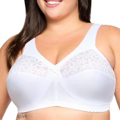 Abbildung von Glamorise Damen 1001 Full Coverage Bra, Weiß, 130B EU