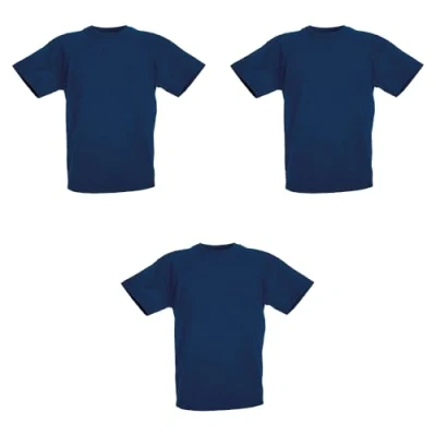 Abbildung von GIDUTEX 3er Pack Kinder Tshirts by Fruit of The Loom Original T Unisex (DE/NL/SE/PL, Numerisch, 164, Regular, 3, Navy)