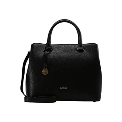 Abbildung von L.Credi Damen Maxima Henkeltasche, Schwarz (Schwarz), 11x24x28 cm