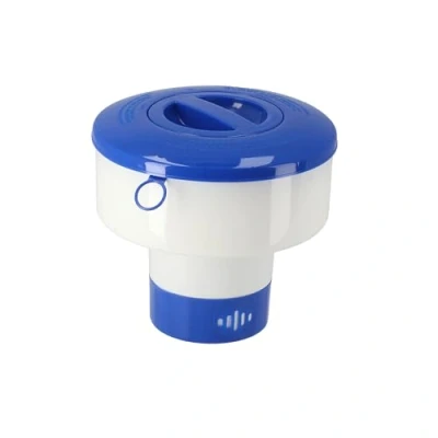 Abbildung von Lantelme schwimmender Pool Dosierer für Chlortabletten bis 200g Schwimmbäder und Whirlpools Einstellbare Dosierung hygienische Poolpflege, verhindert Algen Keime 17cm x 16cm
