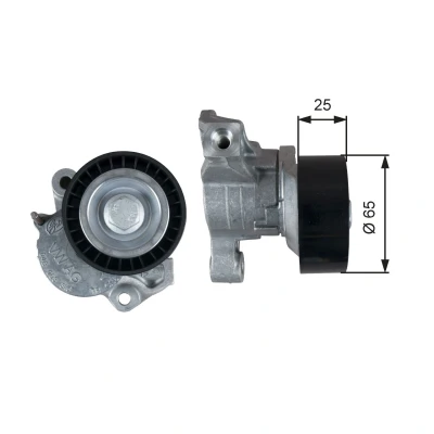 Abbildung von GATES T39357 Spannrolle FleetRunner Micro V Stretch Fit SKODA: Fabia III Hatchback, VOLKSWAGEN: Polo Hatchback