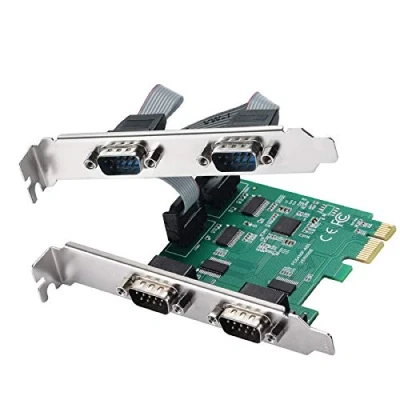 Abbildung von MZHOU 4 Port PCI E Erweiterungskarte,PCI Zu RS 232 Serielle Karte Adapter/Konverter,18 Pin RS232 auf Express,FüR Windows 7/8/10 / Linux
