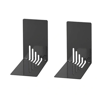 Abbildung von Wedo 1021001 Buchstütze (aus Metall, 14 x 8,5 cm) 2 Stück, schwarz