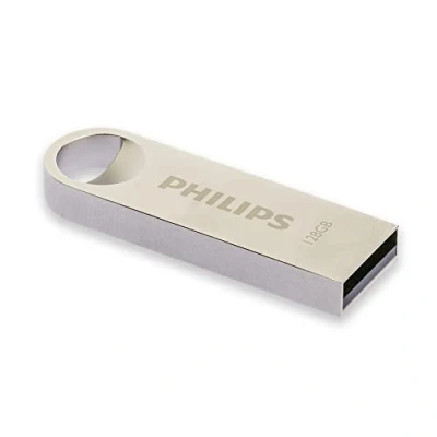 Abbildung von Philips Moon Edition High Speed 2.0 USB Flash Laufwerk 128 GB für PC, Laptop, Computer Data Storage, Lesegeschwindigkeit bis zu 20 MB/s, Aluminium, Schlüsselanhänger
