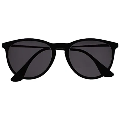 Abbildung von OPULIZE Jet Sonnenbrille Stilvoller großer Designer Rahmen Kratzfest Getönte Linse UV400 Schutz Schwarzgummierte Vorderseite Silber Bügeln Schwarz Spitzen Herren Damen S96 1+1.00