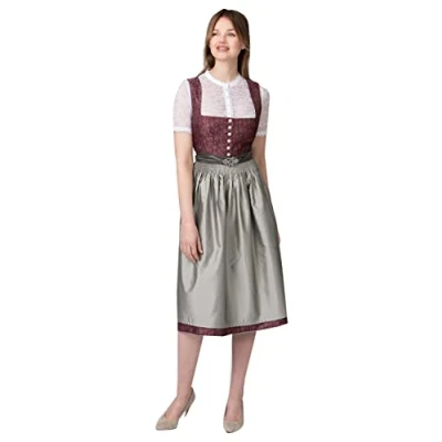 Abbildung von Stockerpoint Damen Leonora Midi Dirndl, Bordeaux, 44