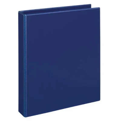 Abbildung von VELOFLEX 1143050 Ringbuch Basic, DIN A4, 1 Stück, blau, Füllhöhe 25 mm, Ringordner mit 4 D Ring Mechanik, Ordner schmal