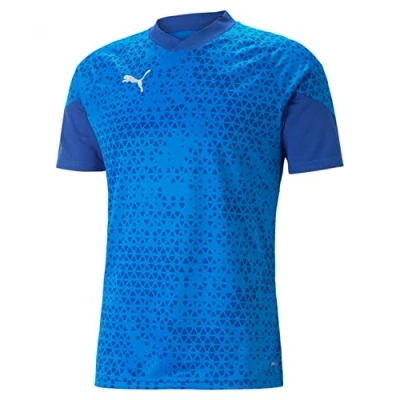 Abbildung von PUMA Herren Teamcup Trainingstrikot T Shirt, Elektrische Blaue Limonade, S EU