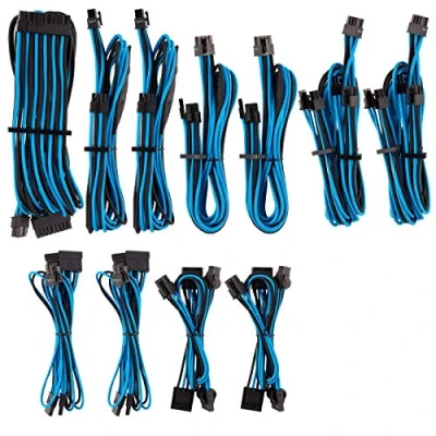 Abbildung von Corsair Premium Sleeved Netzteil Pro Kabel Set Typ4 (Generation 4 Serie) Weiß/Schwarz