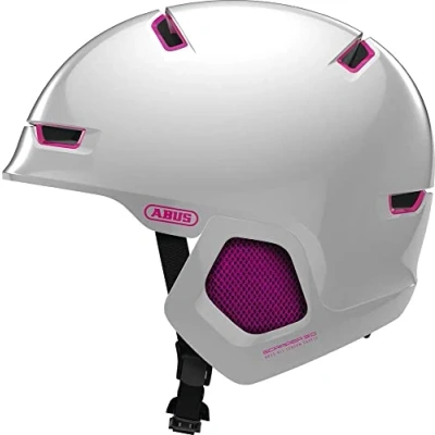Abbildung von ABUS Stadthelm Scraper 3.0 ERA Robuster Fahrradhelm inkl. Ohrenwärmer für den Winter Damen und Herren Weiß/Pink, Größe L