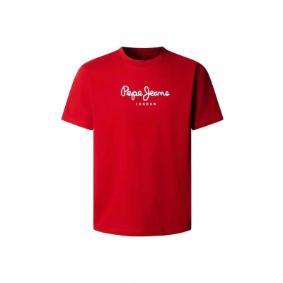 Abbildung von Pepe Jeans EGGO Tshirt print, Herren, Größe: XL, Rugby red