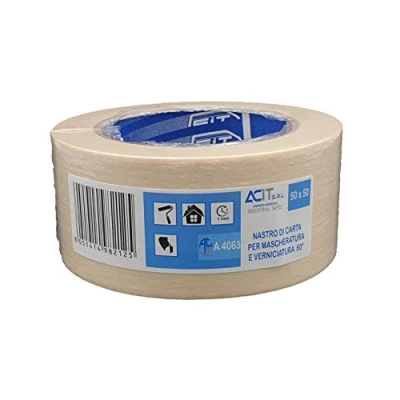 Abbildung von ACIT Kreppband Classic Beige, Universal Abklebeband, Premium Malerkrepp, Klebeband für Malerarbeiten (50 mm)
